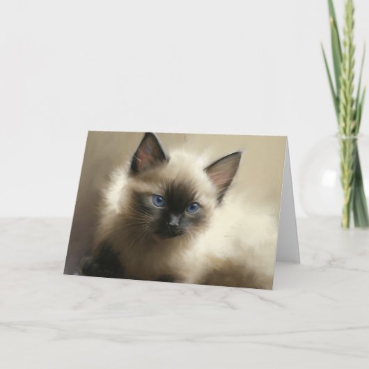 Graad van ongemak Siamese Kitten Portret Kaart (Voorkant)