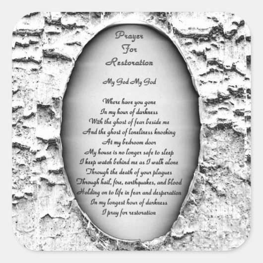 Graad voor herstel vierkante sticker (Voorkant)