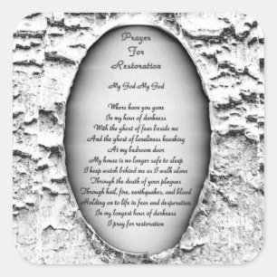 Graad voor herstel vierkante sticker