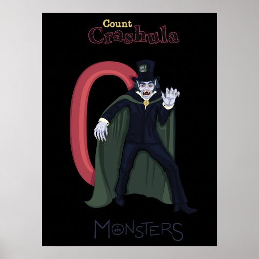 Graaf Crashula in rode cijfers (monsterreeksen) Poster (Voorkant)