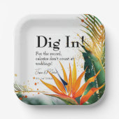 Graaf erin! Vogels van het Paradijs Bliss Papieren Bordje (Voorkant)