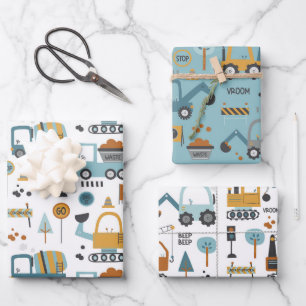 Graaf het patroon jongens inpakpapier vel