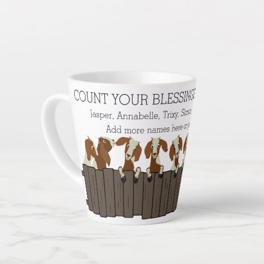 Graaf je zegenhoezen latte mok (Linkerhoek)