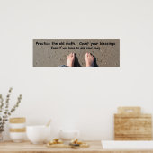 Graaf je zegenwandkunst poster (Keuken)