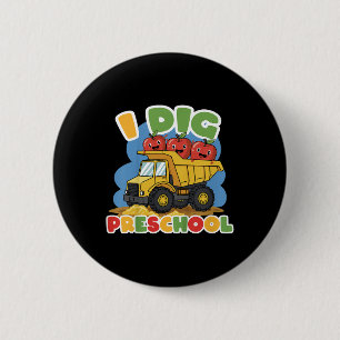 Graaf Preschool Eerste Dag Terug Naar School Stude Ronde Button 5,7 Cm