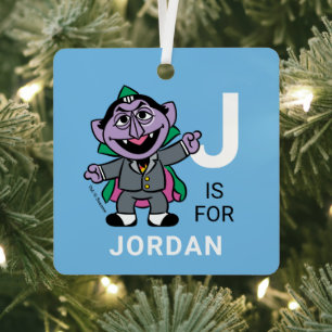 Graaf Telgraaf Gepersonaliseerde naam met foto Metalen Ornament