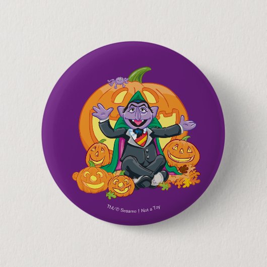 Graaf Telgraaf | Halloween Pompoenen Ronde Button 5,7 Cm (Voorkant)