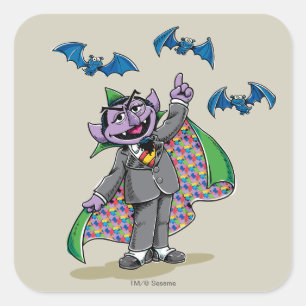 Graaf Von Count Vintage Vierkante Sticker