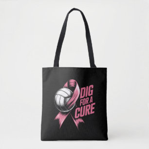 Graaf voor Cure Pink Ribbon Volleybal Borstkanker Draagtas