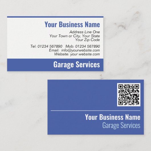 Graafdiensten QR Code Visitekaartje (Voorkant / Achterkant)