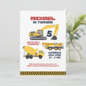 Graafkraan Bouwer Bouwvakker Jongens Verjaardag Kaart (Staand voorkant)