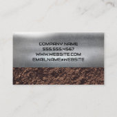 Graafmachine Bouw | Bouwer Logo | Metaalachtig Visitekaartje (Achterkant)