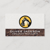 Graafmachine Bouwvoertuig Icoon Visitekaartje (Voorkant)