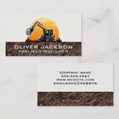 Graafmachine Bouwvoertuig Visitekaartje (Voorkant / Achterkant)
