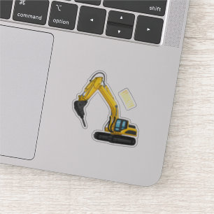 Graafmachine cartoon illustratie sticker