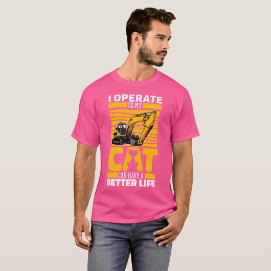 Graafmachine Cat Digger - Zware apparatuur graafma T-shirt (Voorkant volledig)