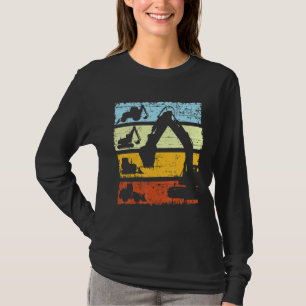 Graafmachine Driver Bouwplaats Retro VI T-shirt