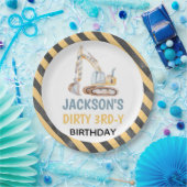 Graafmachine Gele Bouw Vuile 3rdy Bord (Feest)