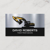 Graafmachine Heavy Equipment Operator Metaal Visitekaartje (Voorkant)