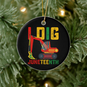 Graafmachine Ik Graaf Juneteenth Kinderen Keramisch Ornament