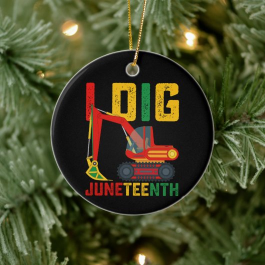 Graafmachine Ik Graaf Juneteenth Kinderen Keramisch Ornament (Boom)
