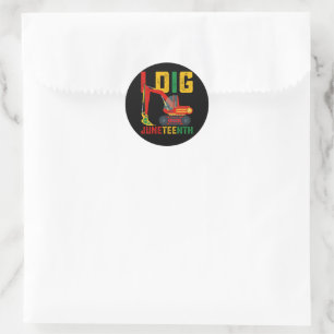 Graafmachine Ik Graaf Juneteenth Kinderen Ronde Sticker