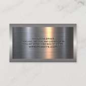 Graafmachine Logo | Metal   Visitekaartje (Achterkant)