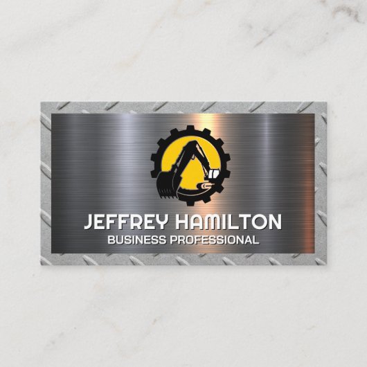 Graafmachine Zware machines | Metaal Visitekaartje (Voorkant)