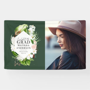 Graafpartij van Tropische foliage-foto's Spandoek
