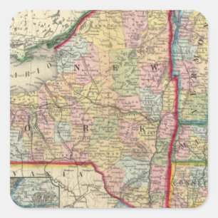 graafschap van de staten van New York Vierkante Sticker