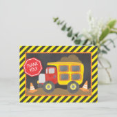 Graafwagen Bouw Verjaardagsfeestje Bedankt (Staand voorkant)