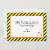 Graafwagen Bouw Verjaardagsfeestje Bedankt (Achterkant)