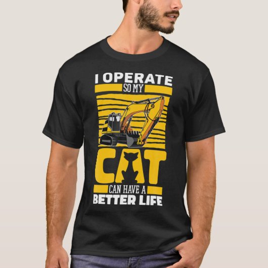 Graafwerk Cat Digger Zware apparatuur Graafmachine T-shirt (Voorkant)