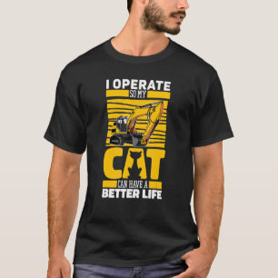 Graafwerk Cat Digger Zware apparatuur graafmachine T-shirt