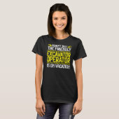 Graafwerker graafmachine graafmachine t-shirt (Voorkant volledig)