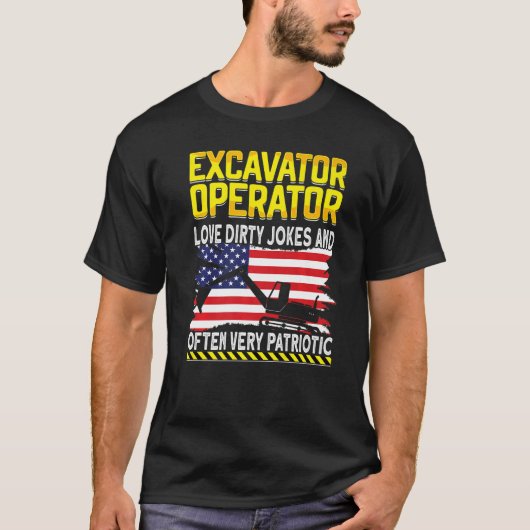 Graafwerker graafmachine graafmachine t-shirt (Voorkant)