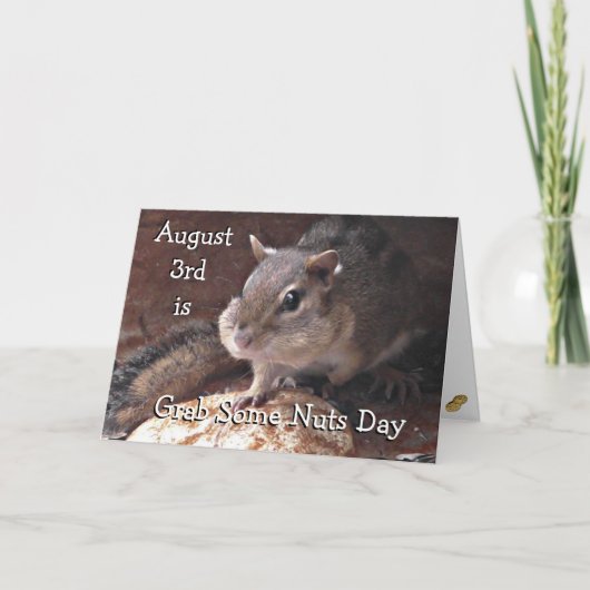 Graai wat Noten Dag Grappige Feestdagen Kaart (Voorkant)