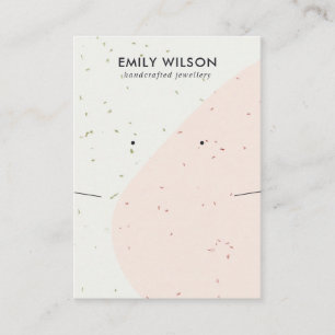 GRAAMISCHE BLUSH PINK WAVE KETTING DIE WEERGAVE BE VISITEKAARTJE