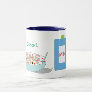 Graan en melk Leuke cartoon mok