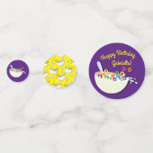GraanBowl Kinder slaappover Birthday Party Cute Confetti (Achterkanten)