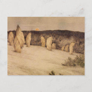 Graanstammen in Moonlight Briefkaart