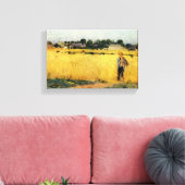 Graanveld (door Berthe Morisot) Canvas Afdruk (Insitu (Woonkamer))