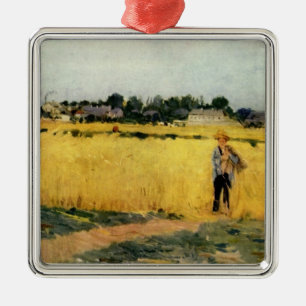 Graanveld (door Berthe Morisot) Metalen Ornament