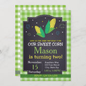 Graanverjaardagsuitnodiging Kaart (Voorkant / Achterkant)