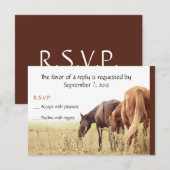 Graaspaarden - RSVP-kaarten RSVP Kaartje (Voorkant / Achterkant)