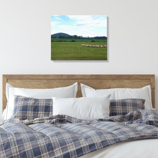 Graasschaap Canvas Afdruk (Insitu (Slaapkamer))