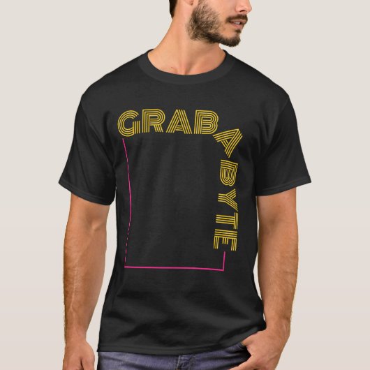 GRAB A BYTE - PROGRAMMERINGSPUN T-SHIRT (Voorkant)