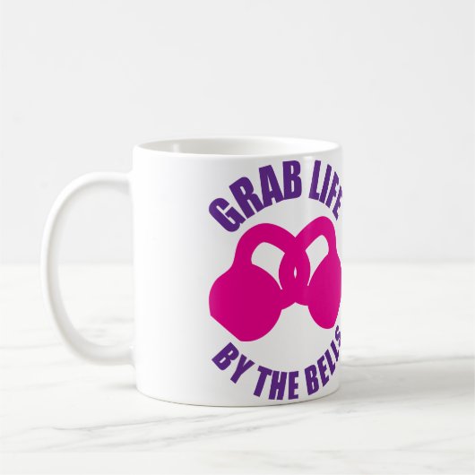 Grab Life by The Bells - Kettlebell Koffiemok (Links)