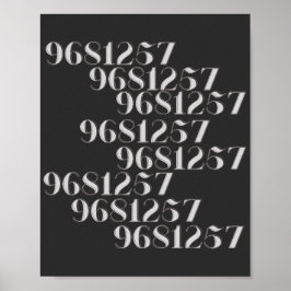 Grabovoi 9681257 Numbers Poster
