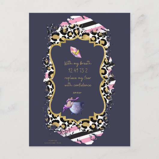 Grabovoi-nummers voor vrijheid van angst briefkaart (Voorkant)